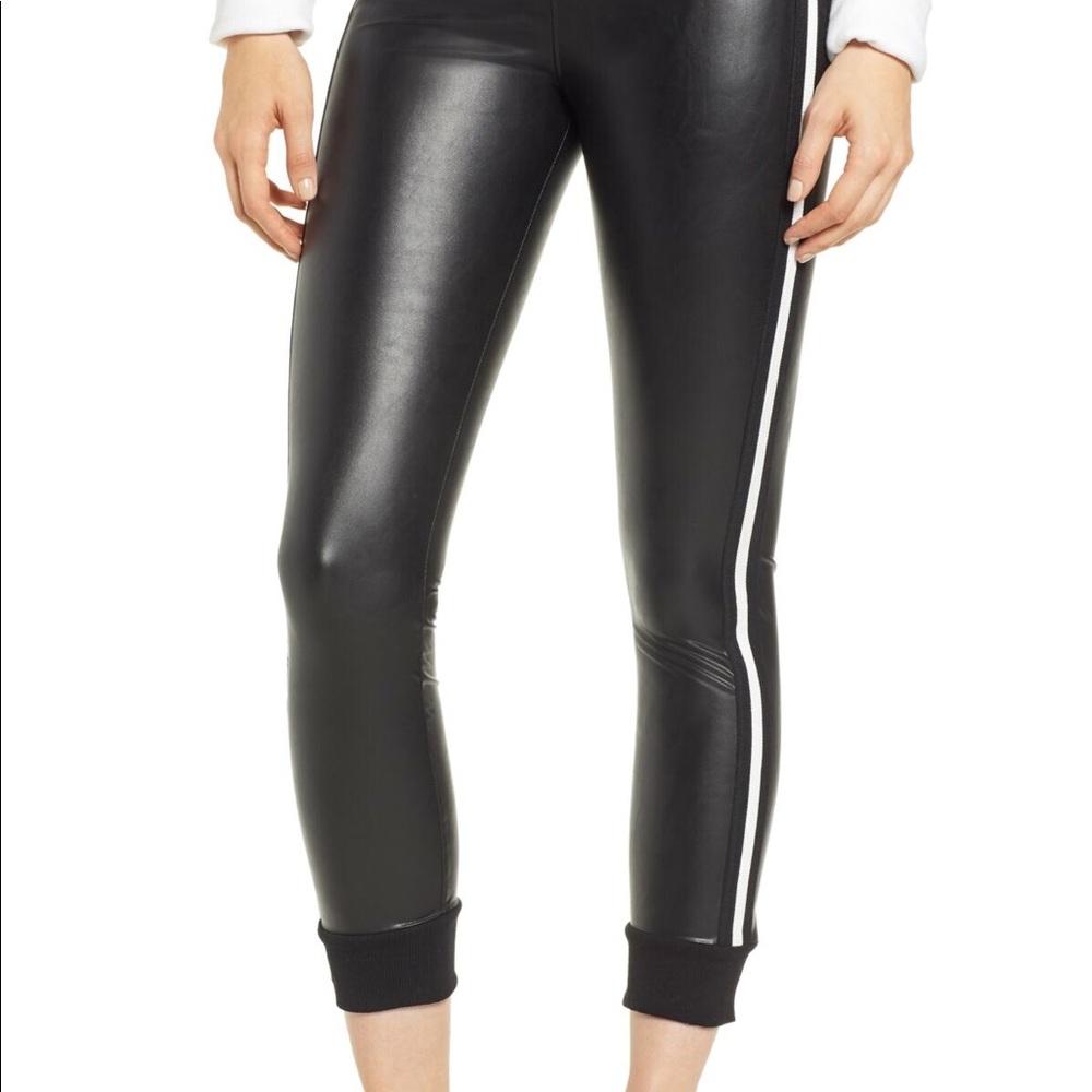 NWT David Lerner Cuffed Vegan Leather Legging